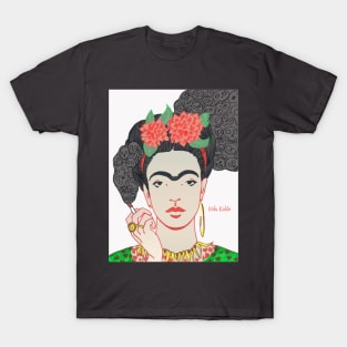 FRIDA KAHLO Mexican Feminist portrait painting T-Shirt
